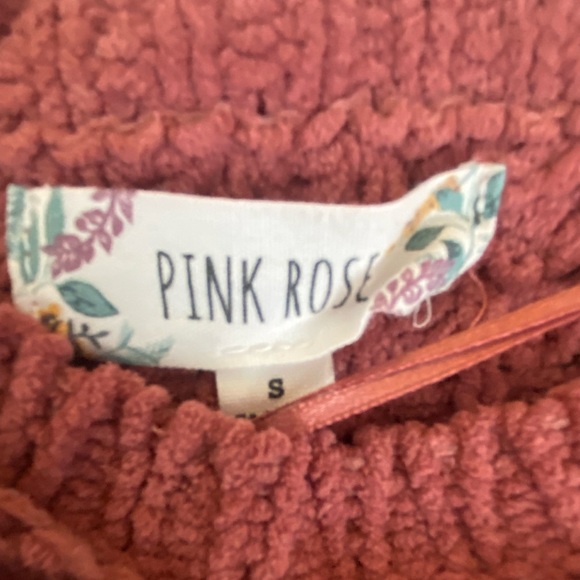 Pink Rose sweater. Size small. - Picture 3 of 4